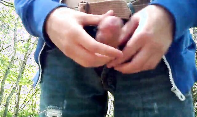 Spanked Twink Strips Outdoors