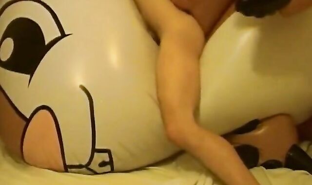 Twink Humps and Cums on Giant Inflatable Sex Toy