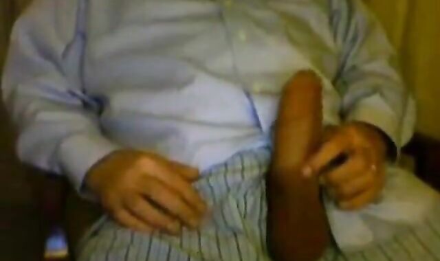 Big-Cock Daddy Cums on His Shirt