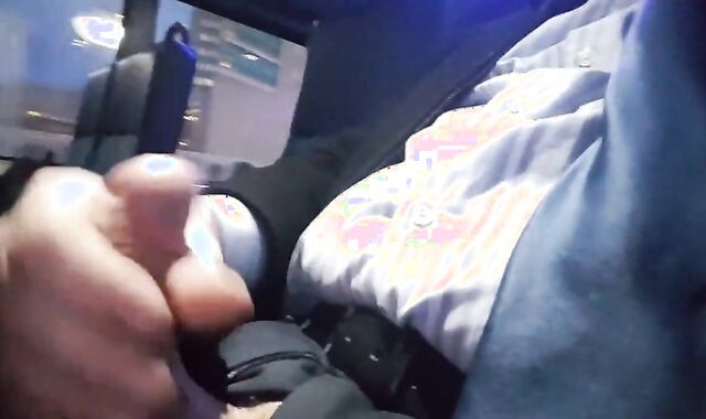 Suit Wanks and Cums on the Bus