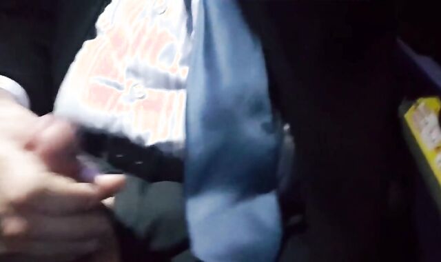 Suit Wanks and Cums on the Bus