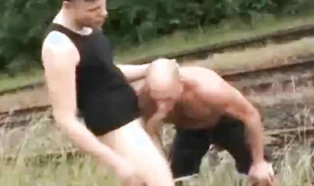 Outdoor Bear Fun on the Railroad