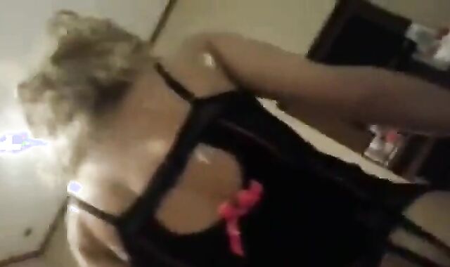 Blonde Sissy Takes BBC Bareback