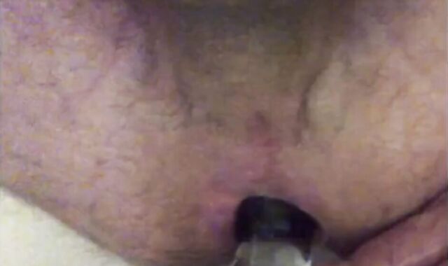 Big Glass Butt Plug Anal Gaping with a Twink