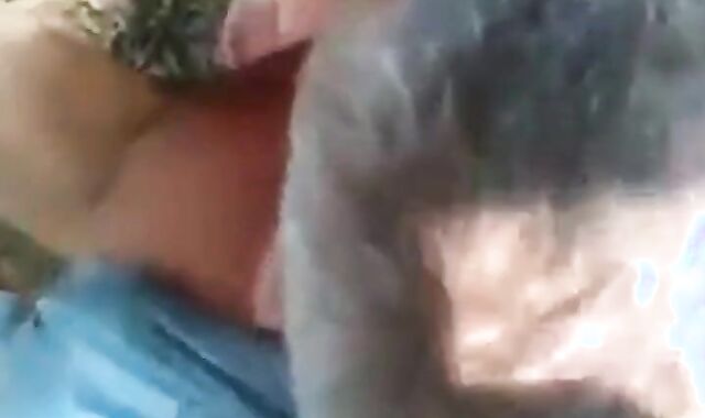 Mature Gay Bear Blowjob in the Woods