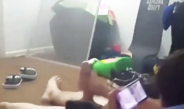 My Best Friend Lets Me Record Him Stroking His Big Cock