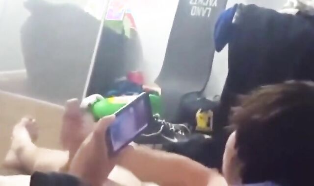 My Best Friend Lets Me Record Him Stroking His Big Cock