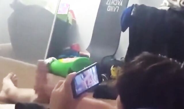 My Best Friend Lets Me Record Him Stroking His Big Cock