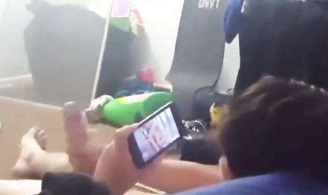 My Best Friend Lets Me Record Him Stroking His Big Cock