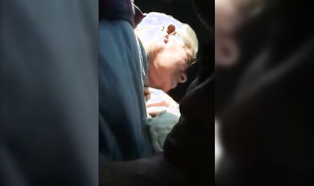 Blowjob in the Car with a Young Stud and an Older Gentleman