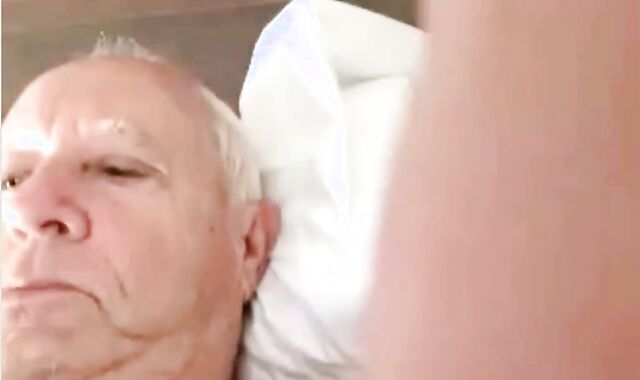 Grandpa Stroking on Cam