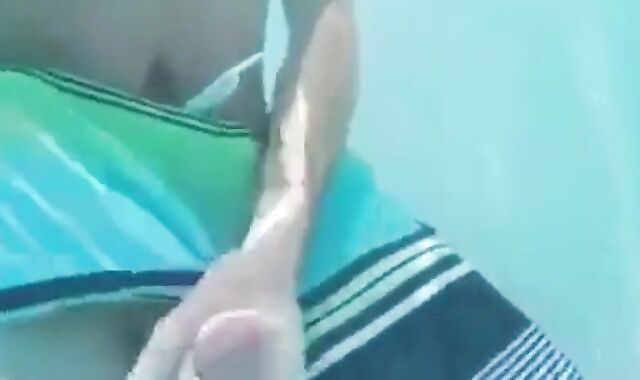 Underwater Jerk-Off Session Outdoors - Amateur Style