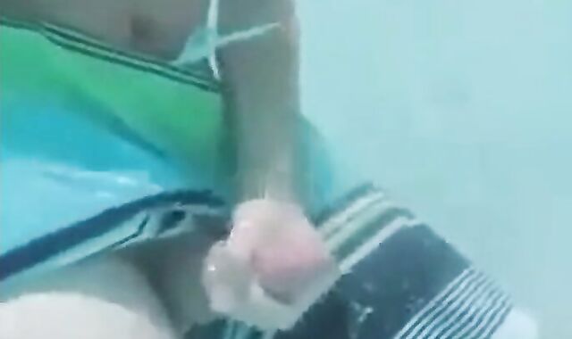 Underwater Jerk-Off Session Outdoors - Amateur Style
