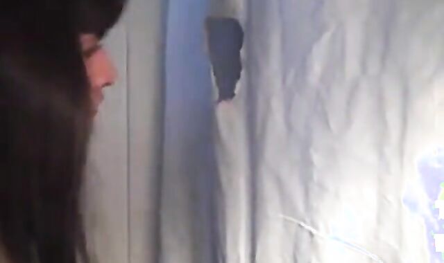 Crossdresser Blows Aussie at Gloryhole