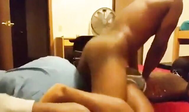 Black Muscle Daddy Barebacks Hard