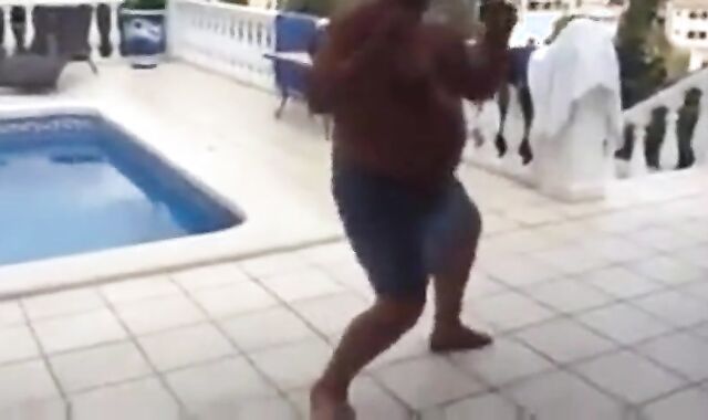 Fat Latin Daddy Strips Outdoors with His Bear 2