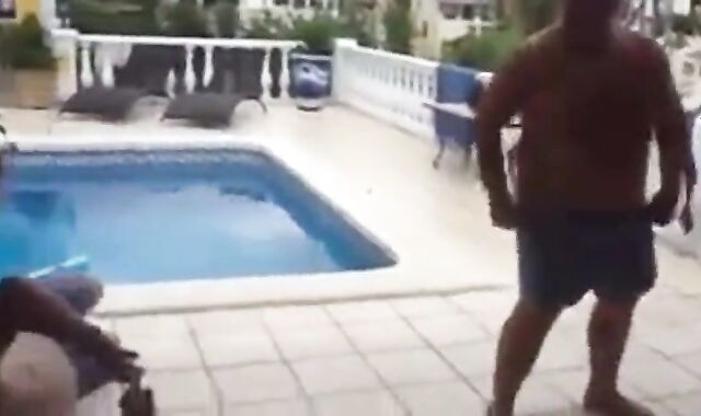 Fat Latin Daddy Strips Outdoors with His Bear 2