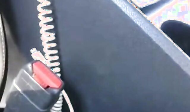 Big-cock jock strokes in his car