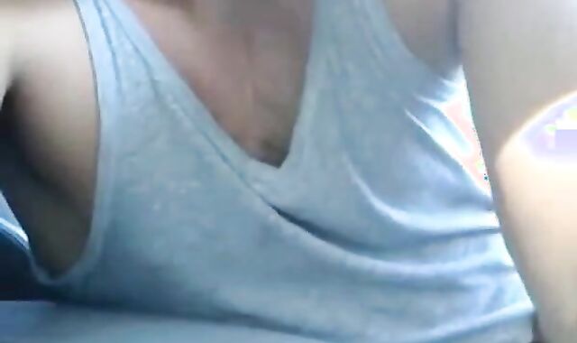 Big-cock jock strokes in his car