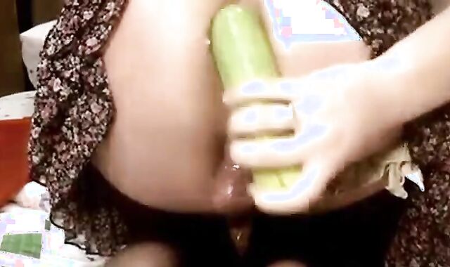 Crossdresser Gaping Anal Play With Sex Toy