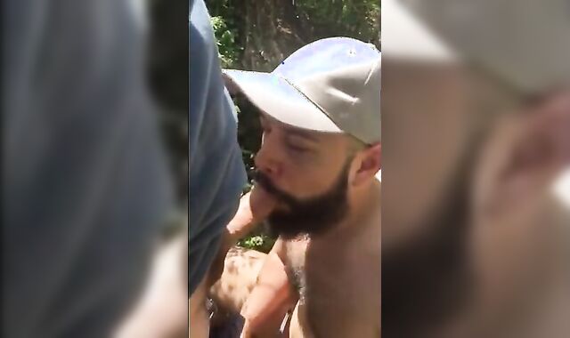 Fat Bear's Outdoor Blowjob Adventure