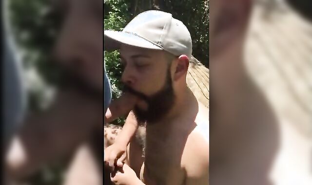 Fat Bear's Outdoor Blowjob Adventure