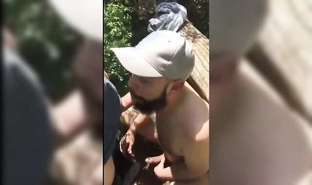 Fat Bear's Outdoor Blowjob Adventure