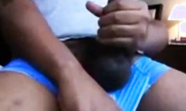 Hung Black Stud Strokes His Big Cock