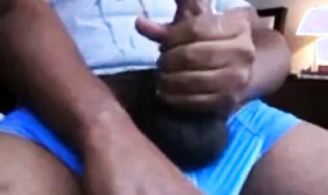 Hung Black Stud Strokes His Big Cock