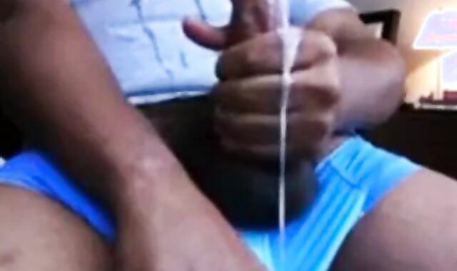 Hung Black Stud Strokes His Big Cock