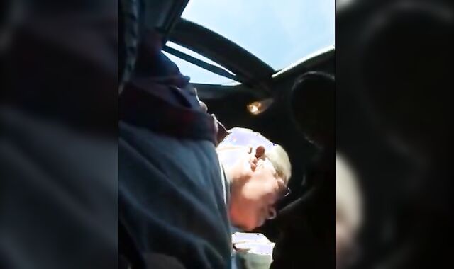 Blowjob in the Car with a Young Stud and an Older Gentleman 2