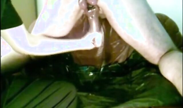 Pierced Big Cock Milked by Muscular Hand