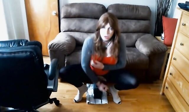 Huge Anal Toy Play for Crossdresser