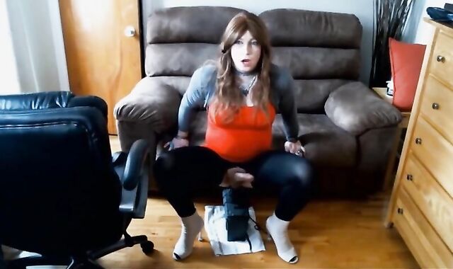 Huge Anal Toy Play for Crossdresser