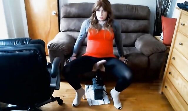 Huge Anal Toy Play for Crossdresser