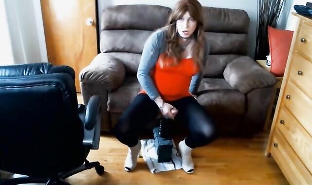 Huge Anal Toy Play for Crossdresser