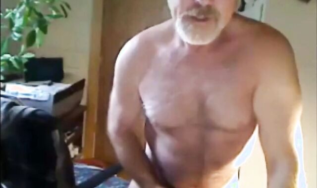 Mature Bear Daddy Cums Hard