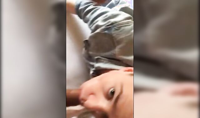 Amateur Interracial: Sucking 9 Inches of Black Cock