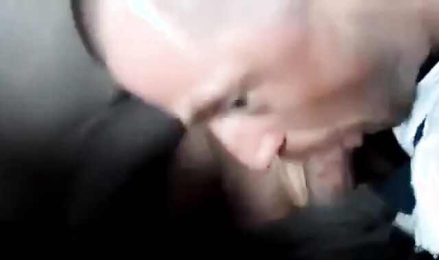 Old-Young Blowjob in a Taxi