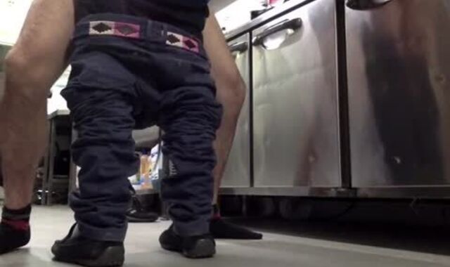 two mouth-watering beefsticks boink Bb In The Kitchin Where One Works As