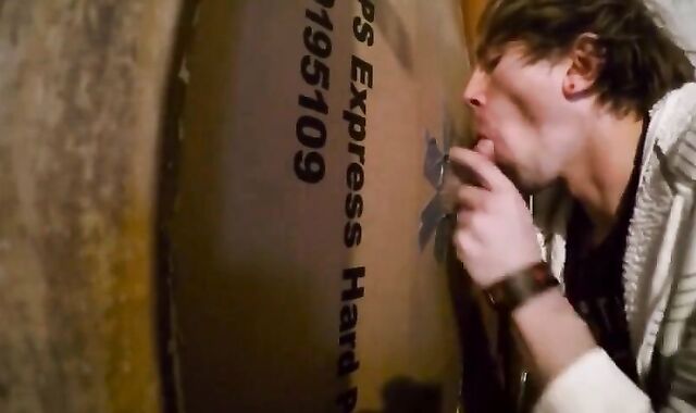 Twink Swallows Big Cock at Glory Hole