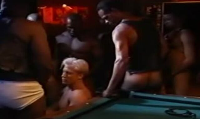 fag - dark Leather gang gang-fuck