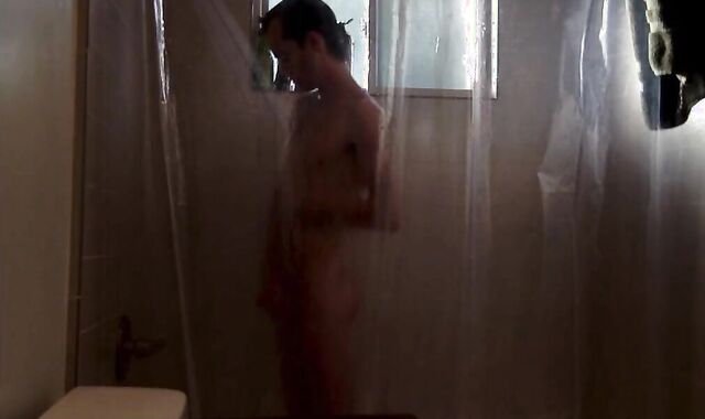 Skinny Twink Bareback in the Shower on Webcam