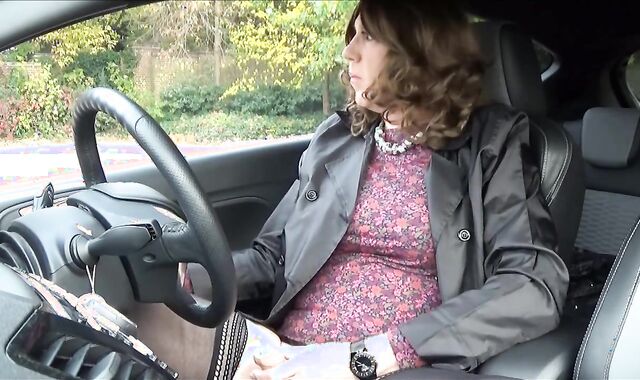 Wanking in a Car at a Supermarket Parking Lot