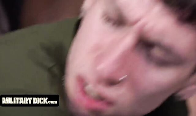 MilitaryDick - pretty Latino twunk Bj's A Bunch Of knobs And Takes them In The butt For Being Late