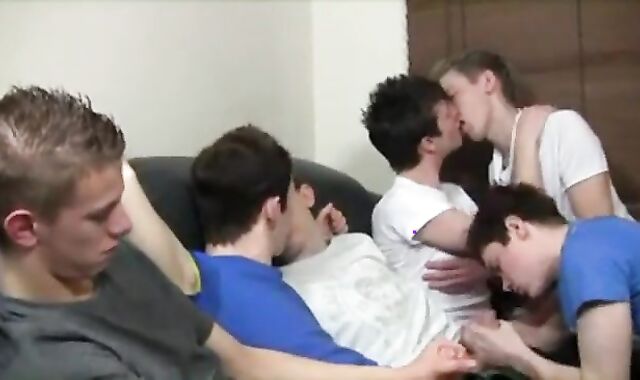 British lads group-lovemaking