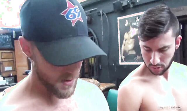 Logan Moore gang group-poked At The 10-Pounder