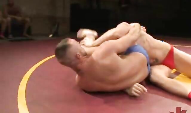 Muscle queer males Wrestling And booty hammering An