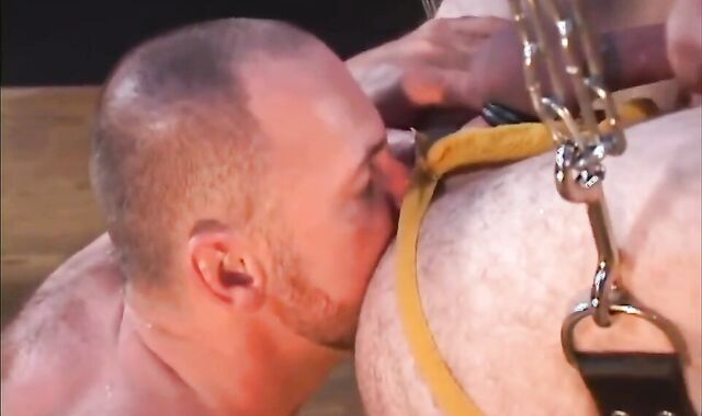 Jake Getting group gang-plowed In A Sling