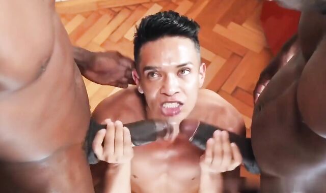 BIG BLACK COCK three way